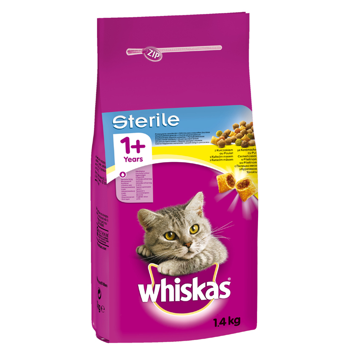 Whiskas Cat Sterile Chicken - 1.4 Kg