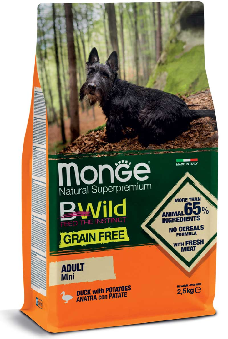 Monge Bwild Mini Adult Duck And Potatoes - 2.5 Kg