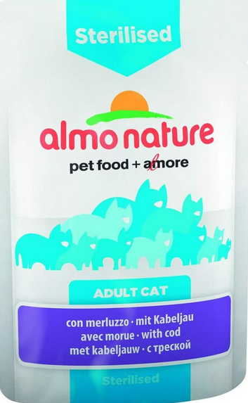Almo Nature Cat Functional Pouch Sterilised With Cod - 70gr
