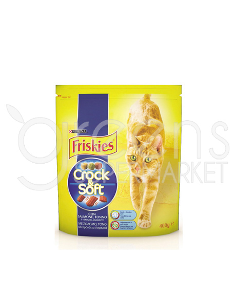 Friskies Crock  Soft Cat Salmon, Tuna And Vegetables - 375gr
