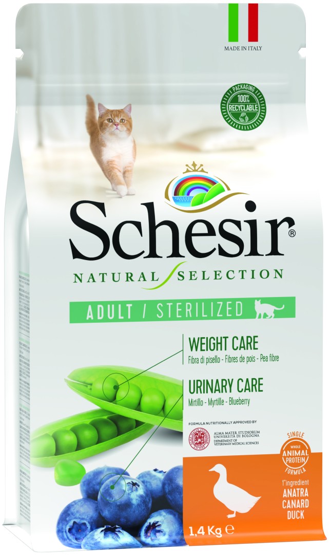 Schesir Natural Selection Cat Sterilized Duck - 350gr