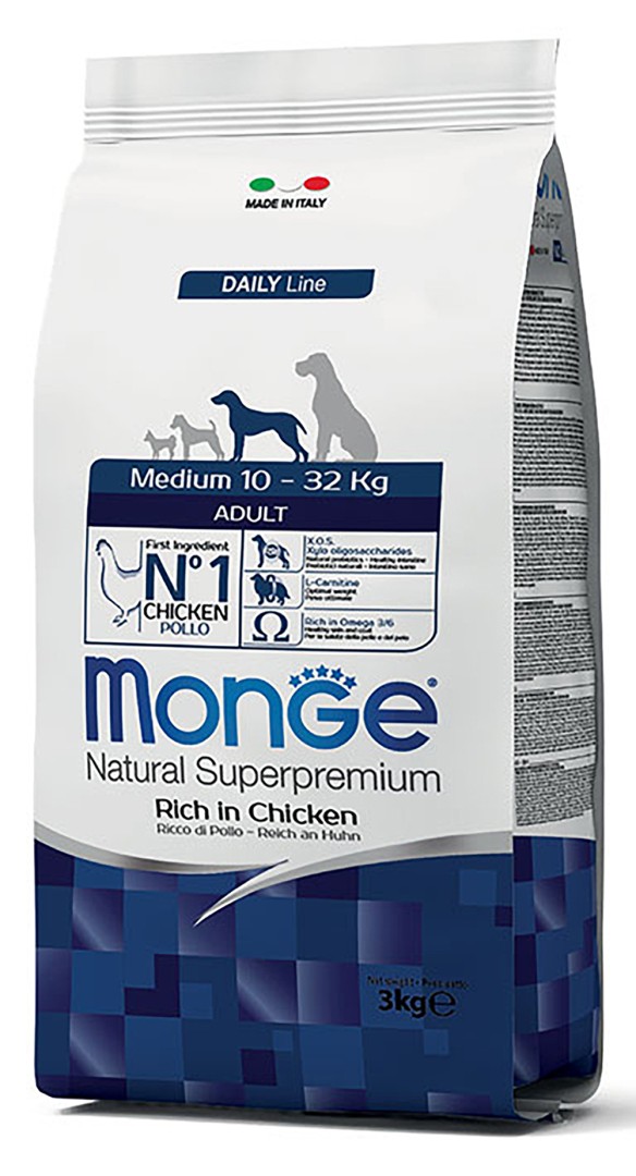 Monge Daily Line Medium Adult Chicken - 12 Kg