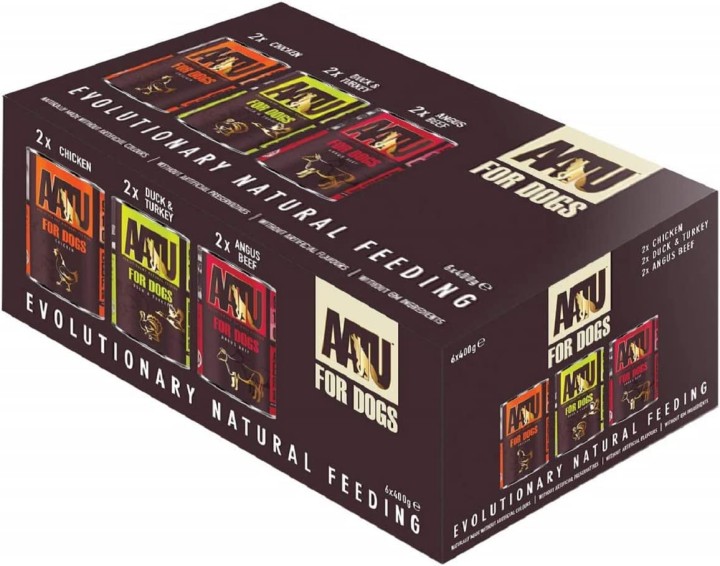 Aatu Adult Dog Food Wet Tins - Variety Pack (6x400g) - 2.4 Kg