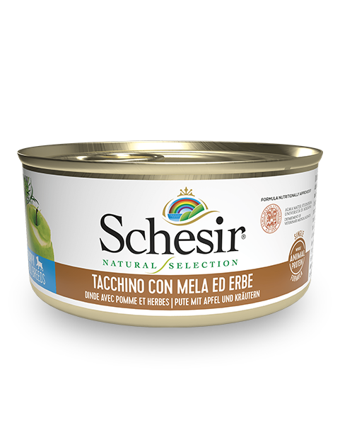 Schesir Natural Selection Dog Puppy Turkey, Duck And Apple - 95gr