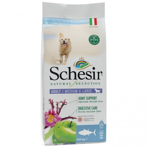 Schesir Natural Selection Adult Dog Medium And Large Tuna - 9.6 Kg