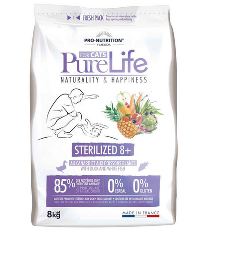 Pro-nutrition Purelife Sterilised Cat 8+ - 8 Kg