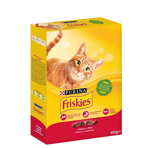 Friskies Cat Food With Beef  Chicken - 400gr