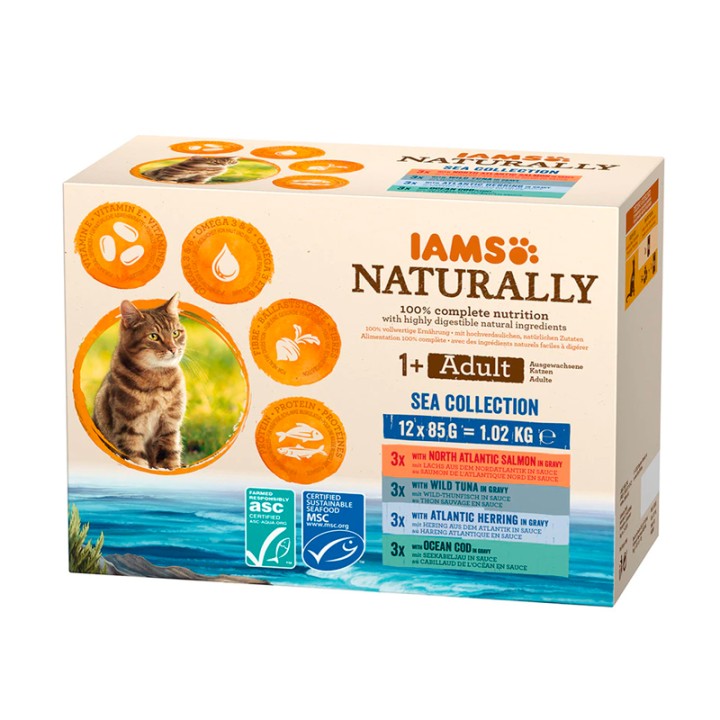 Iams Naturally Adult Cat Sea Collection - 850gr