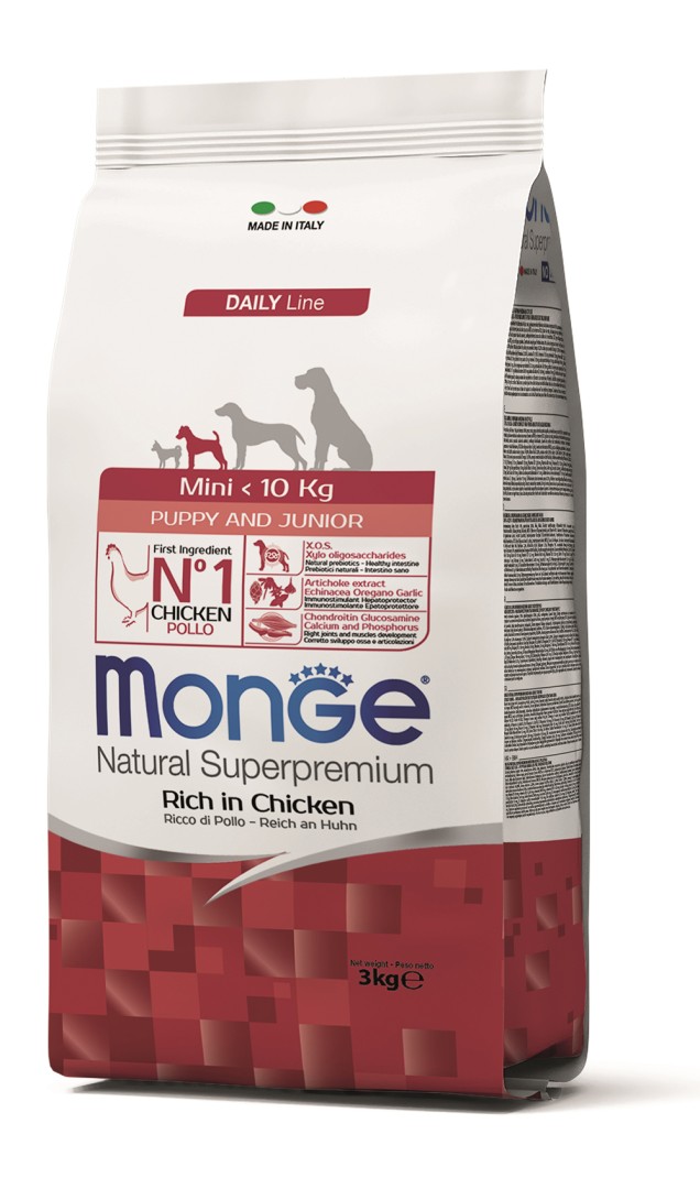 Monge Daily Line Mini Puppy & Junior Chicken - 3 Kg