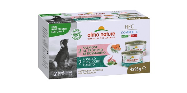 Almo Nature Hfc Complete Multipack With Lamb With Zucchini And Dill And Rosemary With Salmon - 380gr