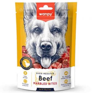 Wanpy Oven-roasted Beef Marbled Bites - 100gr