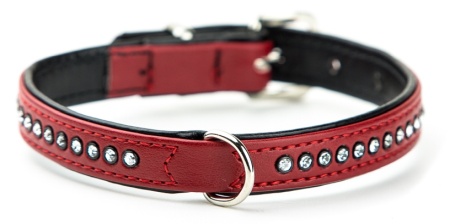 Nobby Crystal Collar With Swarovski Crystals Red - 37 Cm