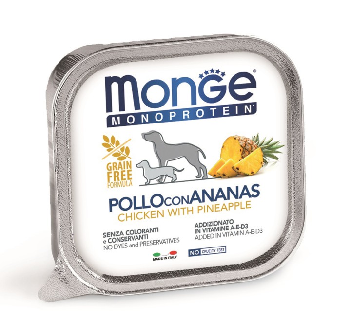 Monge Monoprotein Dog Wet Chicken And Pineapple - 150gr