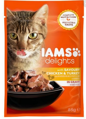 Iams Delights Adult With Savoury Chicken Turkey In Gravy