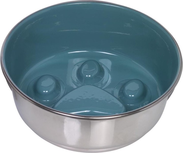Nobby Anti-gulping Stainless Steel Bowl Paw, Anti Slip