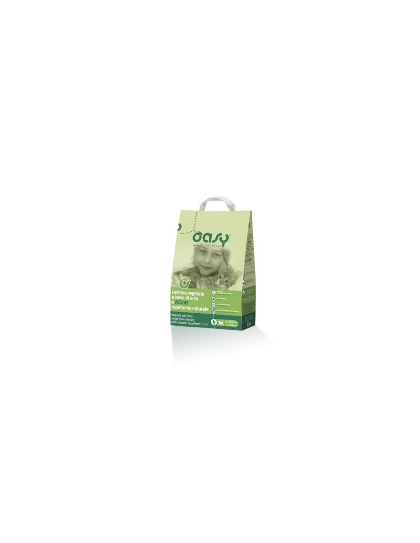 Oasy Natural Litter Based On Barley And Neem - 2.4 Kg