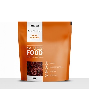 Natures Food Barf Beef Dinner Breeders Raw Boost - 1 Kg