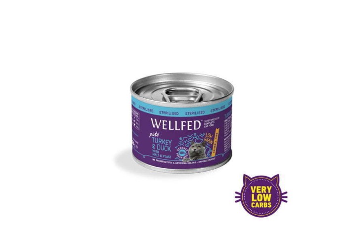 Wellfed Sterilised And Hairball Turkey And Duck 200Gr