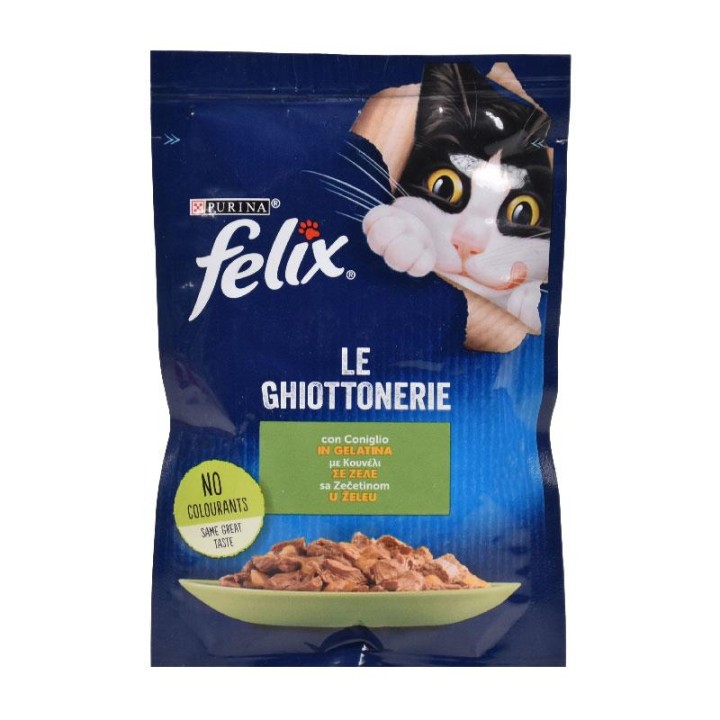Purina Felix Rabbit Pouch In Jelly 85Gr