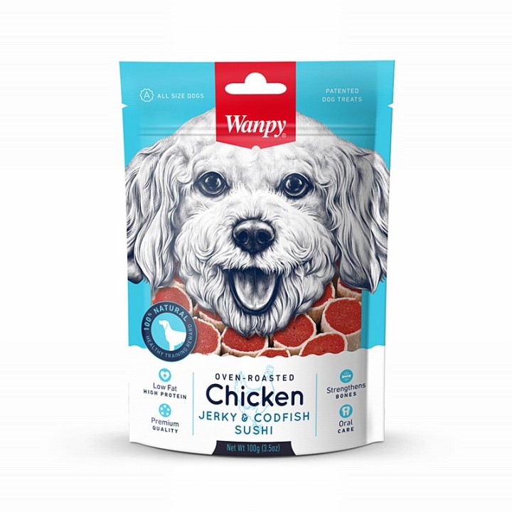 Wanpy Chicken Codfish Sushi 100gr