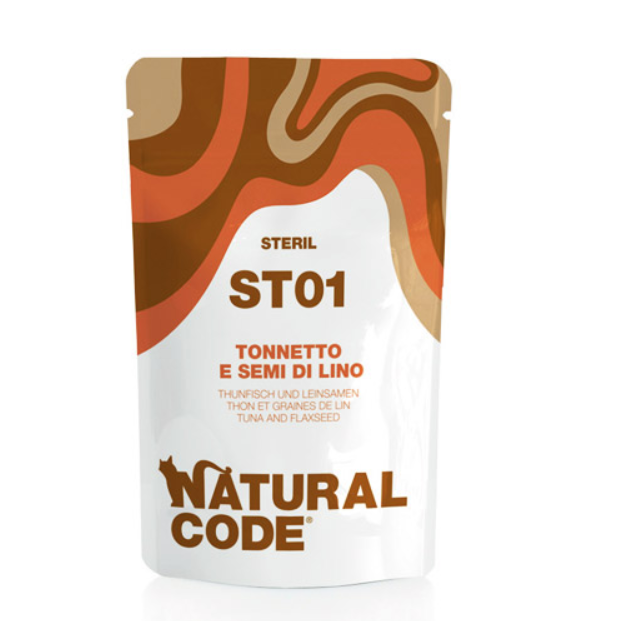 Natural Code Sterilized Tuna And Flaxseed 70Gr