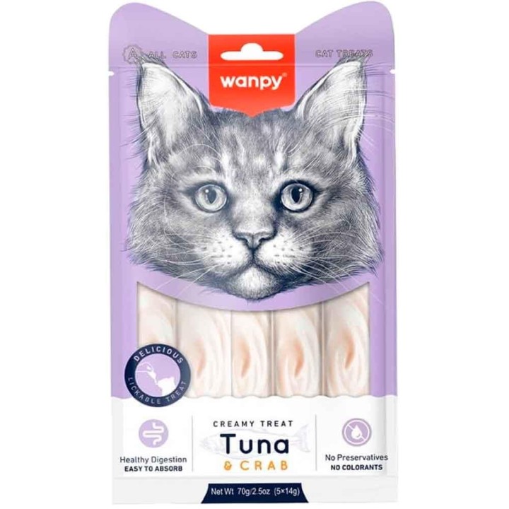 Wanpy Creamy Lickable Tuna And Crab 70Gr
