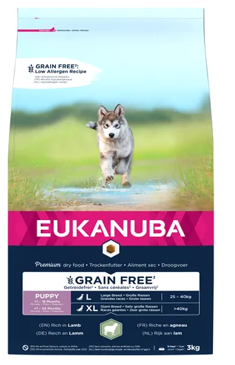 Eukanuba Puppy And Junior Large Breed Grain Free Lamb 3kg
