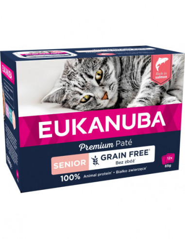 Eukanuba Senior Salmon Grain Free Pate Pack 85Gr