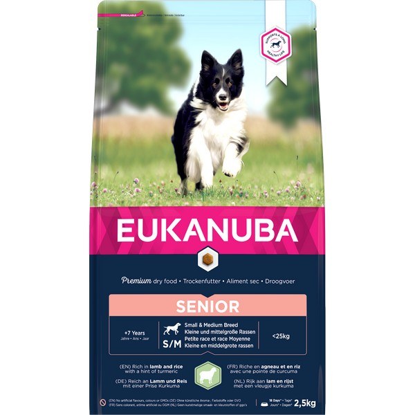 Eukanuba Senior Small & Medium Breed Lamb - 2.5 Kg