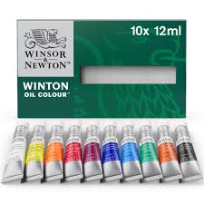 Winsor & Newton 1490701 Winton Oil Paint Starter Set 10 Colours In 12 Ml Tubes