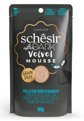 Schesir Cat After Dark Velvet Chicken With Quail Egg Mousse Pouch - 80gr
