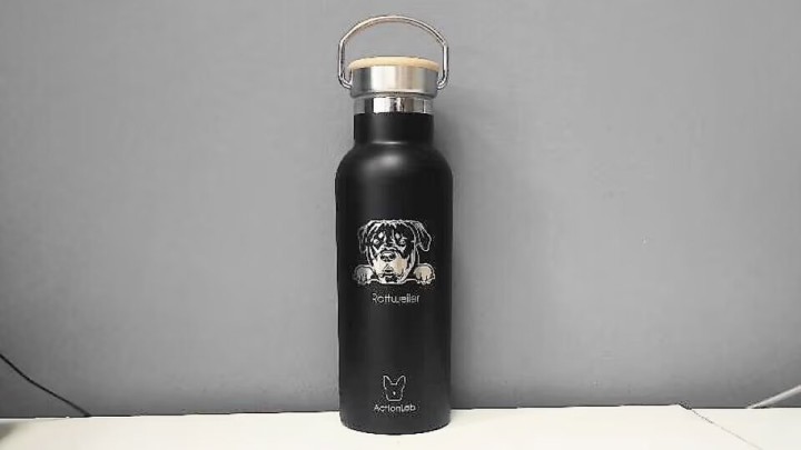 Bamboo Bottle Rottweiler Black