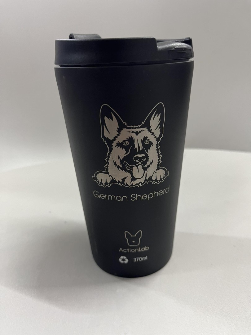 Coffee Thermos Black German Shelpherd