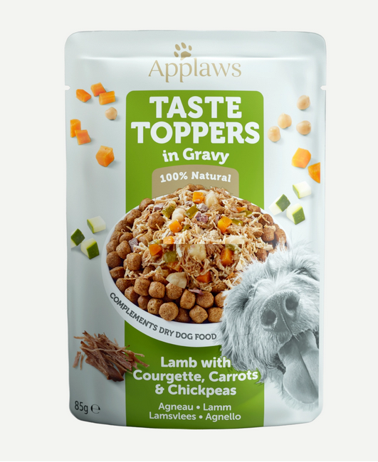 Applaws Dog Taste Toppers Lamb With Courgette, Carrots & Chickpeas In Gravy - 85gr