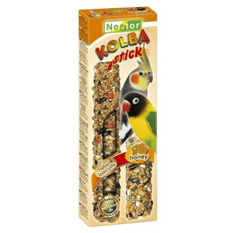 Nestor Kolba Cockatiel & Lovebird Honey And Biscuit Sticks 2Pcs