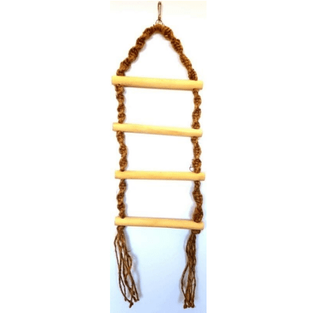 Wooden Bird's Toy Ladder With Rope 19X19X65Cm