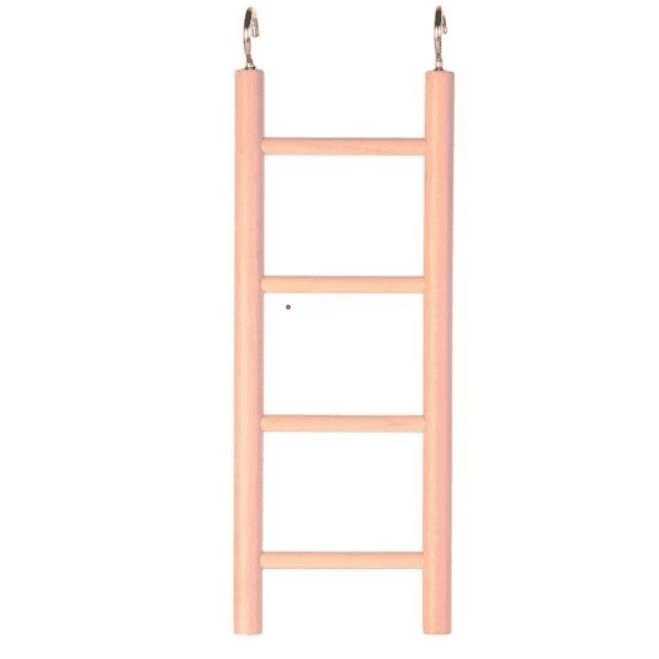Wooden Bird's Toy Ladder For Birds 4 Rungs 20Cm