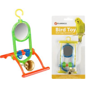 Bird Bird's Toy Cage Aessory With Mirror And Bell