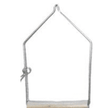 Wood/Iron Bird's Toy Swing 23X13X2Cm