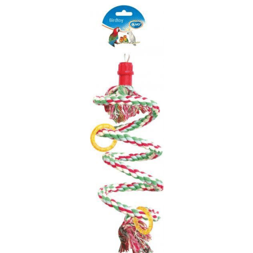 Parrot Bird's Toy Rope Spiral 22Mm Diam. 35Cm