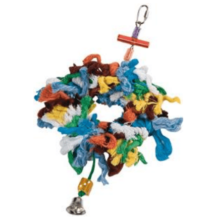 Cage Bird's Toy Hanger Rope Floshy Ring For Birds