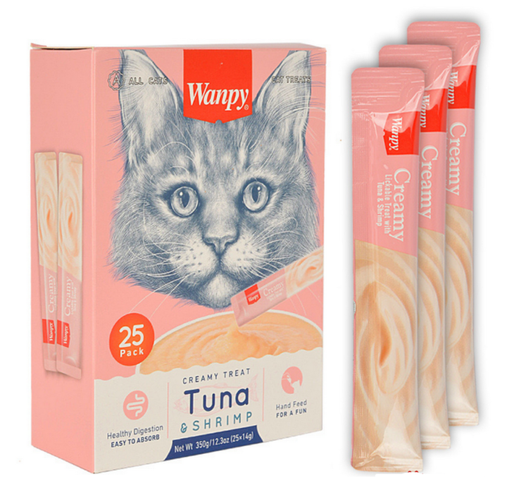Wanpy Box Creamy Lickables Tuna Shrimp - 350gr