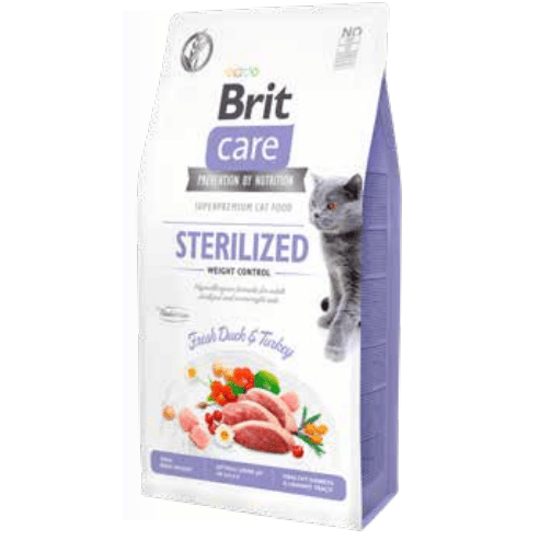 Brit Care Cat Grain-Free Sterilized Weight Control Fresh Duck & Turkey 400Gr