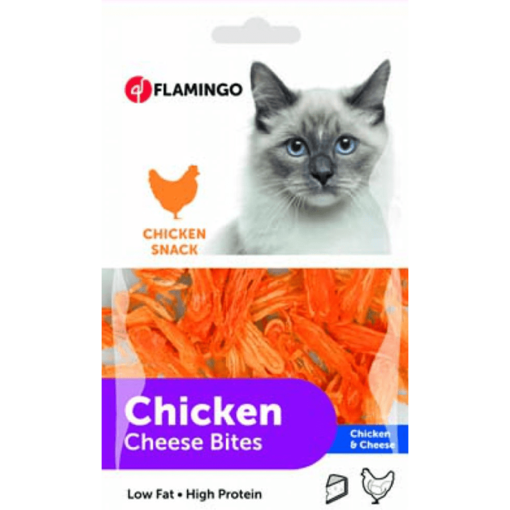 Flamingo Chicken Cheese Bites Cat Treats 85Gr