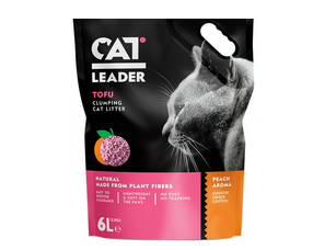 Cat Litter Leader Tofu Clumping Peach - 6 Kg