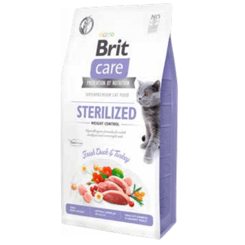 Brit Care Cat Grain-Free Sterilized Weight Control Fresh Duck & Turkey 2Kg