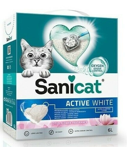 Sanicat Active White Lotus Flower Cat Litter - 6 Kg