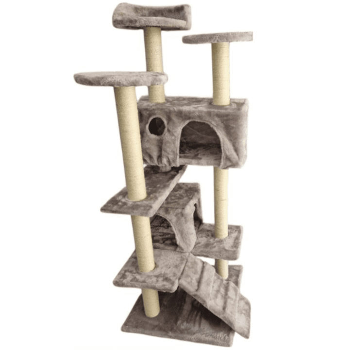 Floors Cat Tree Grey 50X50X132Cm