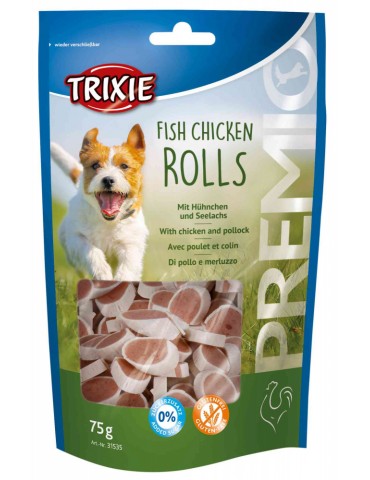 Trixie Premio Rolls Chicken And Pollock Snack Packet 75G