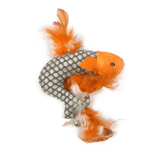 Pet Interest Silver Vine Herring With Feathers Cat Toy